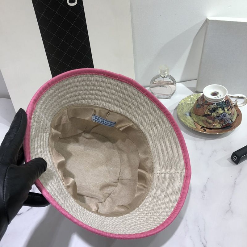 Prada Canvas Bucket Hat In Pink