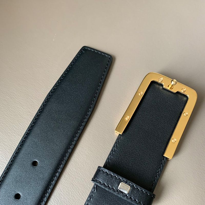 Prada Napa Leather Belt In Black/Gold