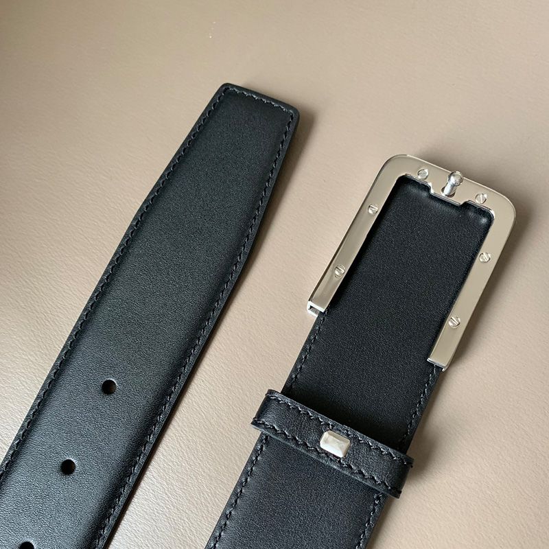 Prada Napa Leather Belt In Black/Silver